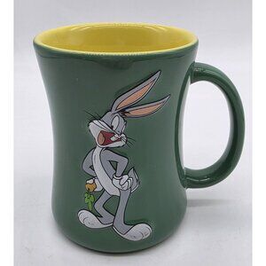 Looney Tunes Bugs Bunny Coffee Mug Cup Green Yellow Cartoon 2005 Cartoon